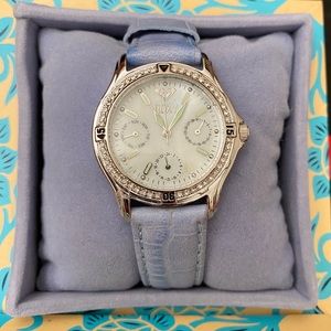 Roxy faux leather and “diamond” watch